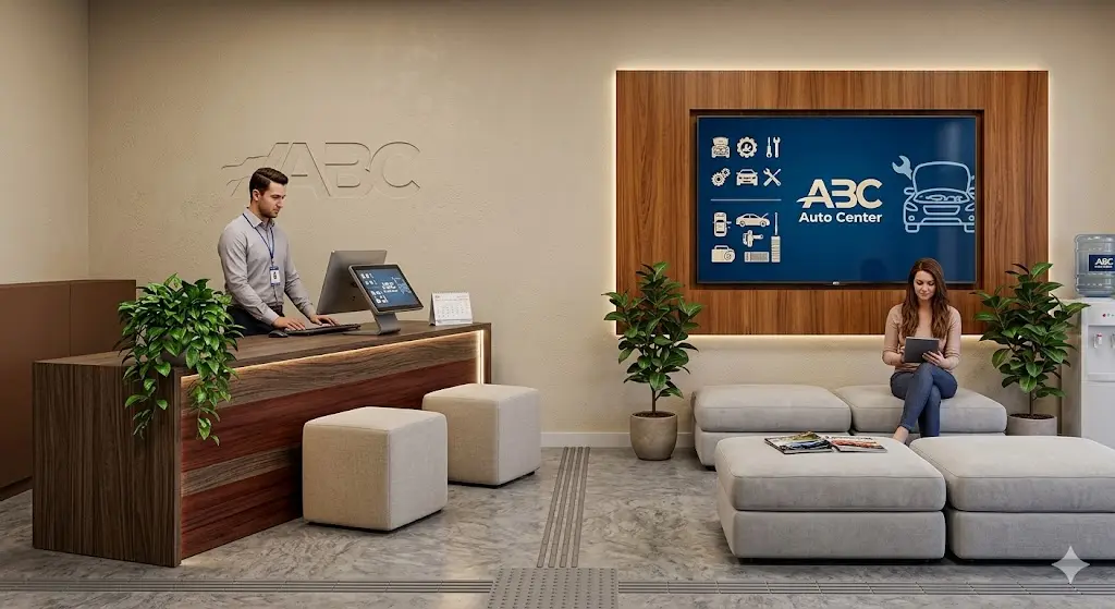 Recepção de centro automotivo