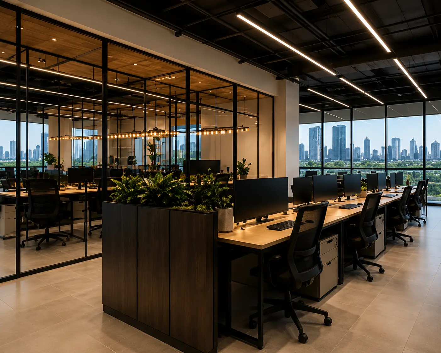 Projeto de arquitetura comercial para escritórios corporativos