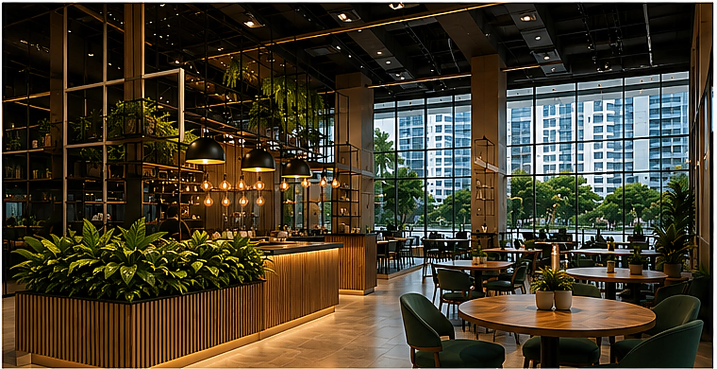 Projeto de arquitetura comercial em São Paulo com layout funcional e identidade visual moderna