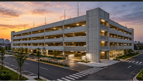 Projeto de estacionamento vertical em estrutura pré-moldada