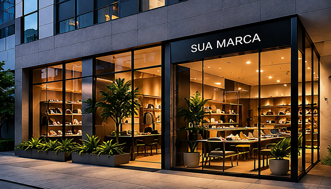 Projeto de fachada comercial em São Paulo com identidade visual, iluminação e presença urbana