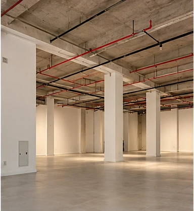 Infraestrutura existente do salão comercial