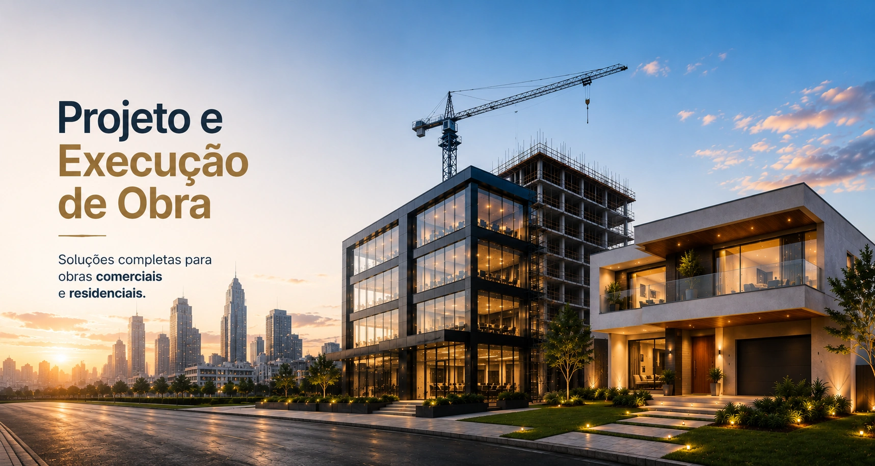 Projeto e execução de obra comercial e residencial em São Paulo