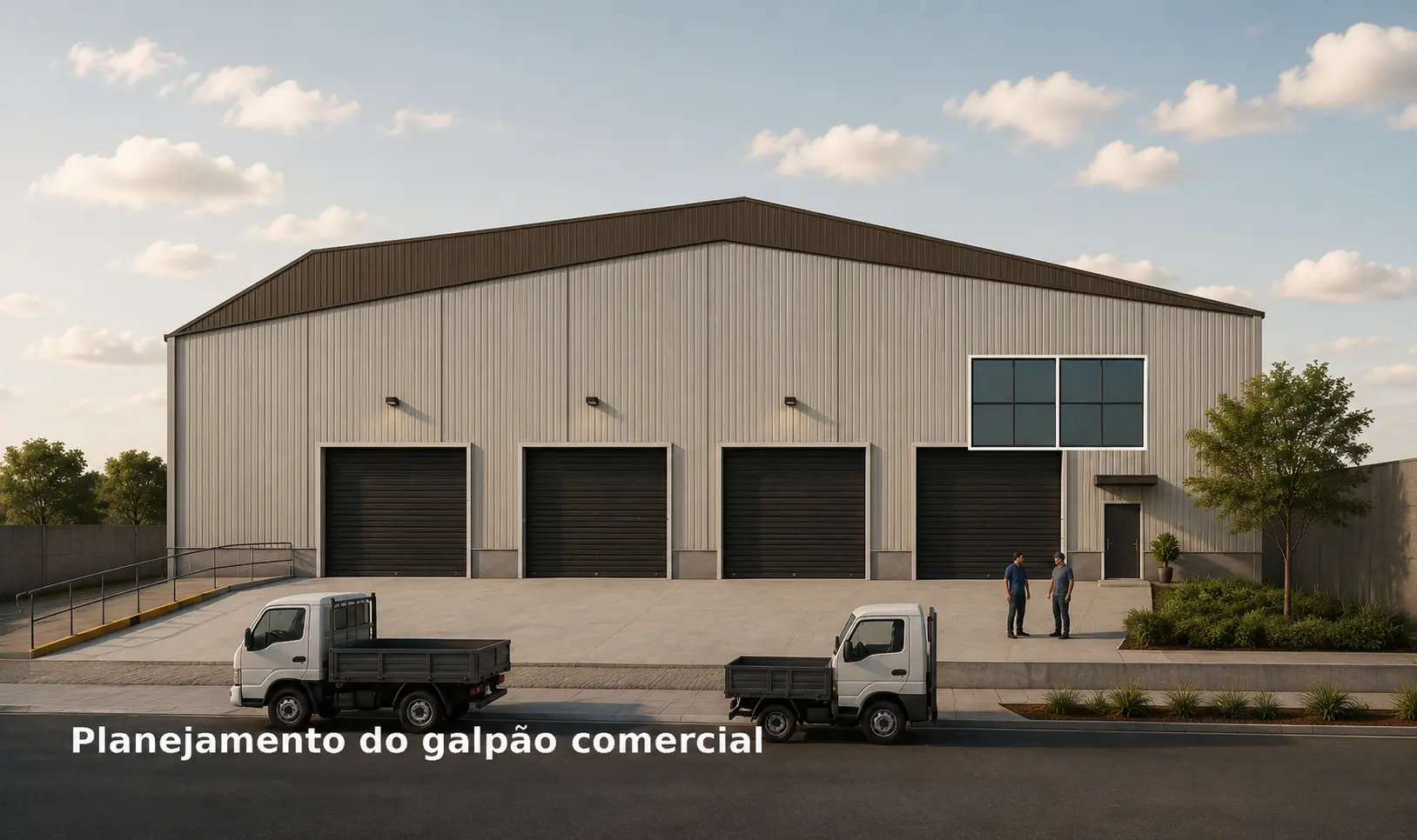 Projeto para galpão comercial com planejamento de implantação, estrutura e operação
